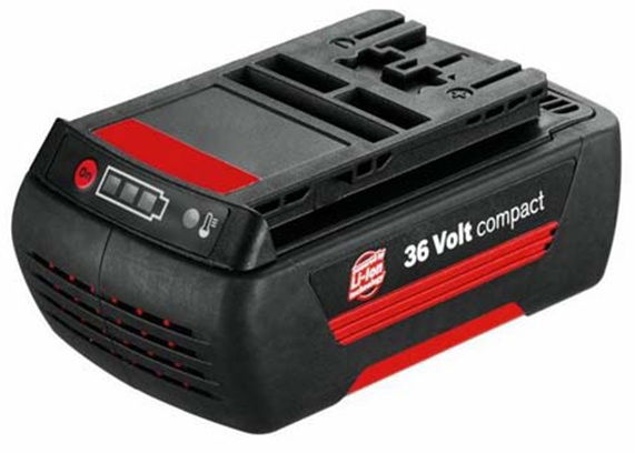 36 V -os Bosch 1.3 Ah -s Li-ion akkumulátor felújítás (felújítás utáni kapacitás: 2.0 Ah) termék fő termékképe