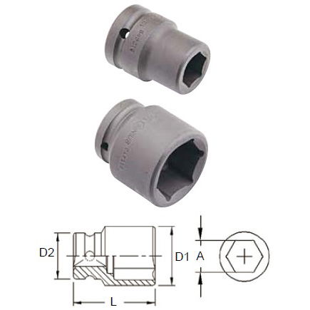Genius Tools 645236 3/4"-os 6 lapú gépi dugókulcs fej, 36 mm termék fő termékképe