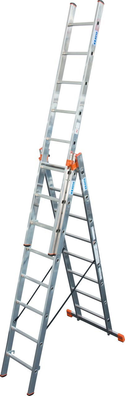 Krause MONTO Tribilo háromrészes létrafokos sokcélú létra lépcsőfunkcióval, 3x8 fokos termék fő termékképe