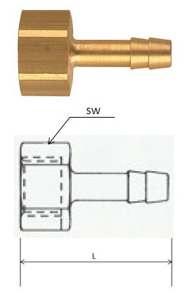 (TI129M) G 1/2, 9 mm csatlakozású belső menetes tömlővég termék fő termékképe
